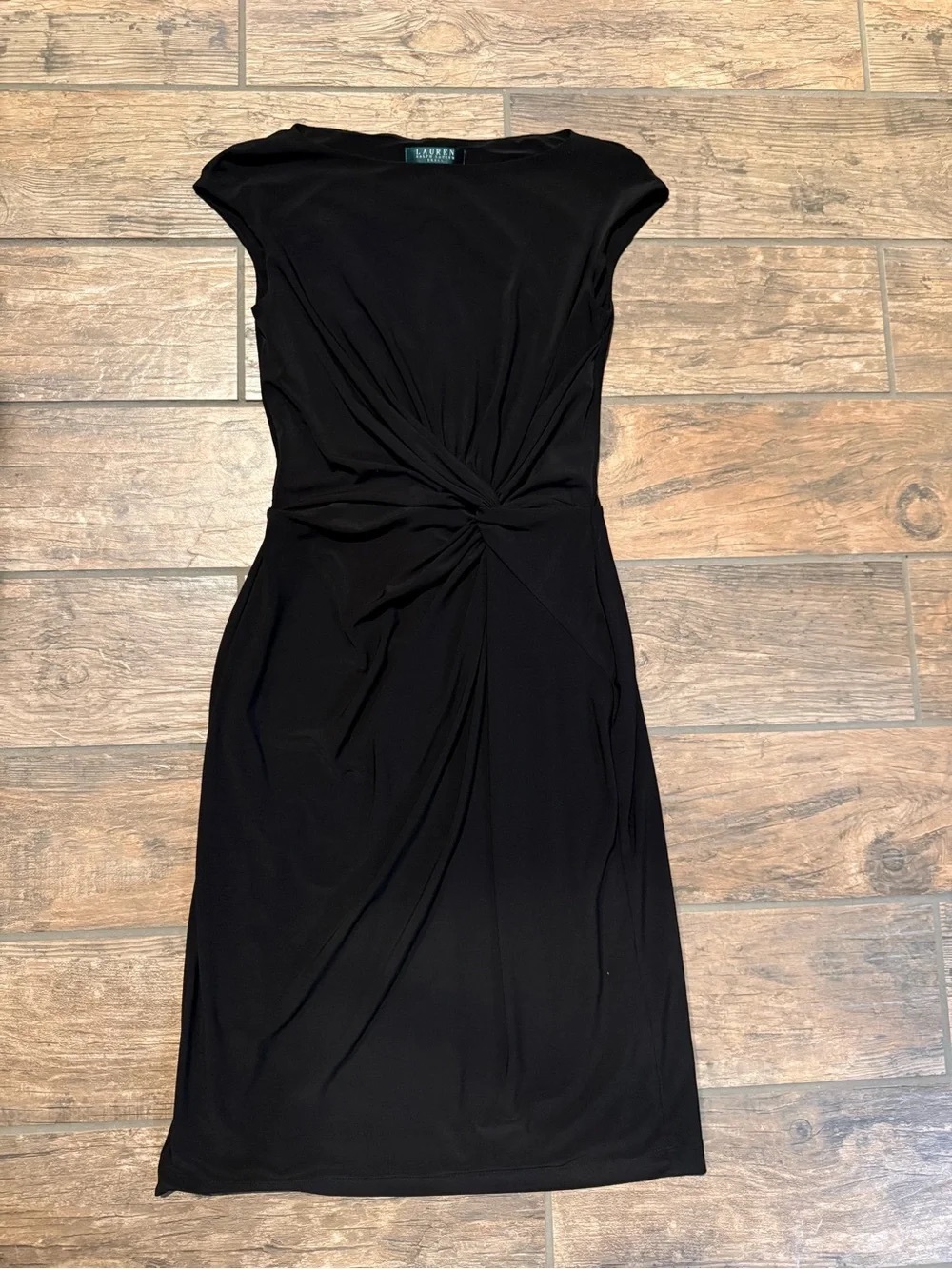 Calvin Klein Black Knot-Detail Midi Dress